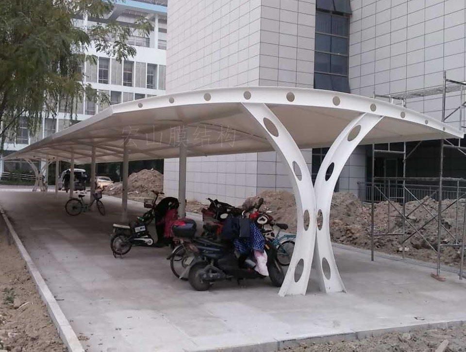 扬州技术学院膜结构电动车棚